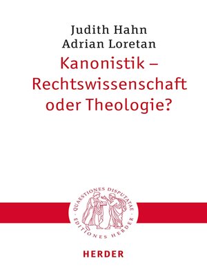 cover image of Kanonistik--Rechtswissenschaft oder Theologie?